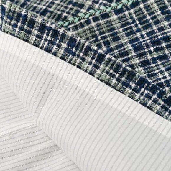 NWT Veronica Beard navy blue plaid mini skirt, 8 - Picture 14 of 16